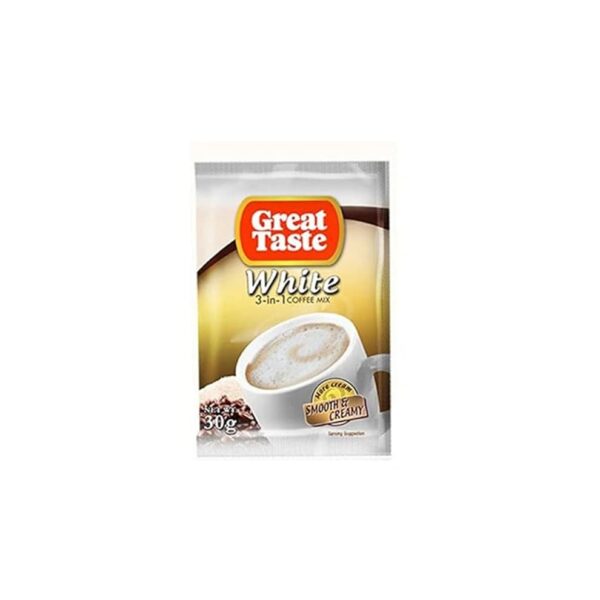 GREAT TASTE TRIO 3IN1 WHITE COFFEE 30G 10 PCS